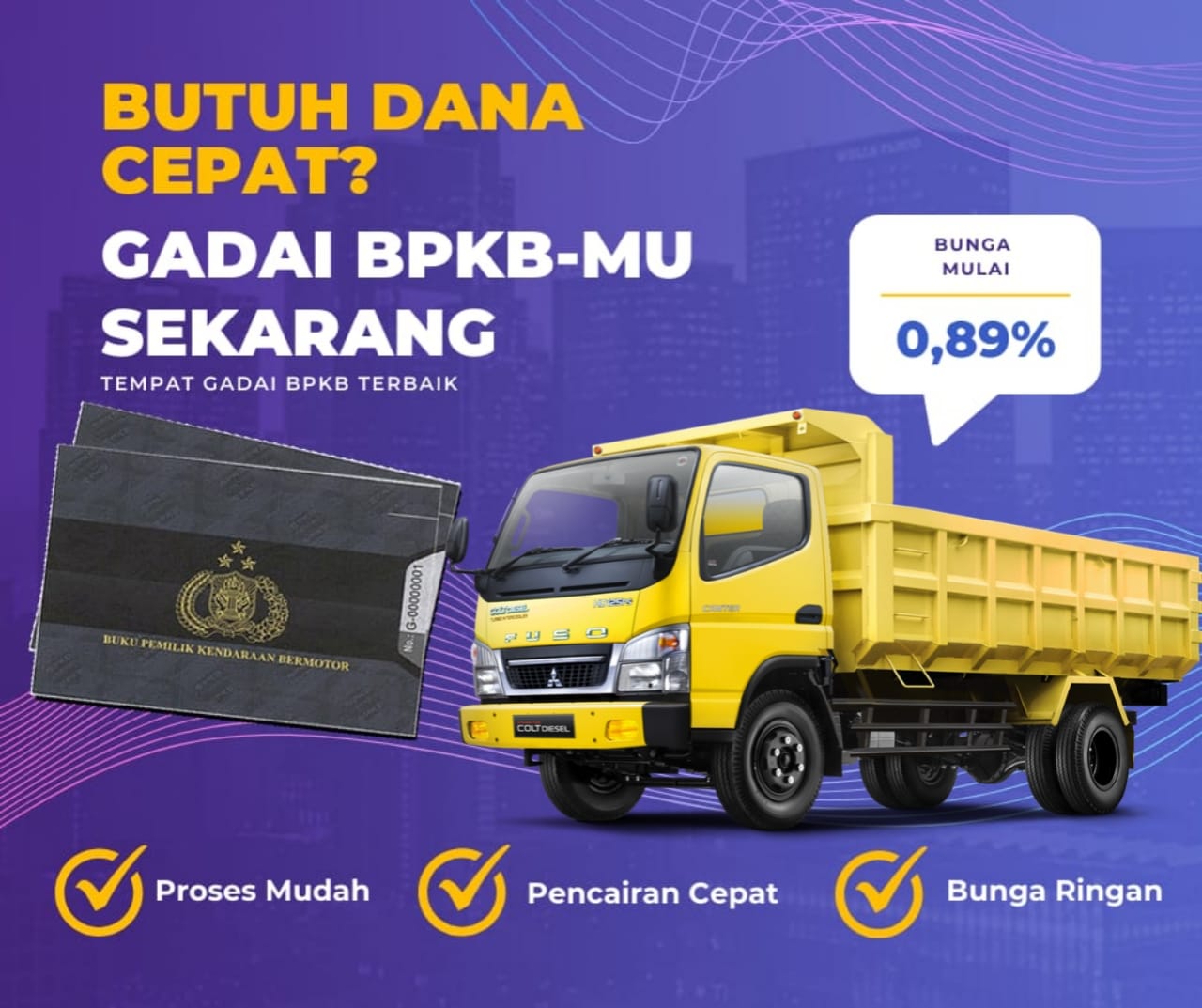 Kredit Jaminan Bpkb Mobil Truck Mitsubishi Colt Fe Dapat Dana Berapa? Seperti Ini Simulasinya